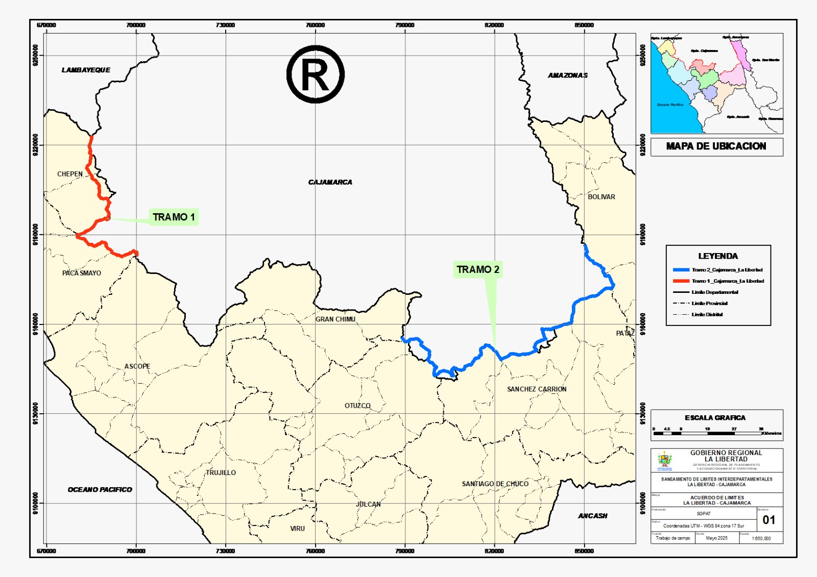 CON FIRMA DE ACTA, LA LIBERTAD Y CAJAMARCA POR FIN ESTABLECEN LÍMITES A SUS TERRITORIOS